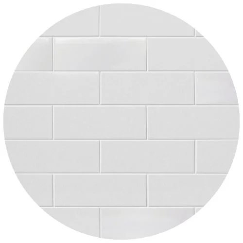 Gloss White Subway shower tile color